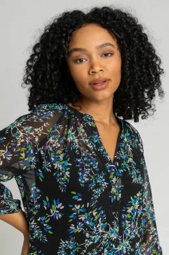 Roman Black Petite Floral Print Button Detail Tunic Top 10 Roman Black Petite Floral Print Button Detail Tunic Top -Roman Sales Shop unnamed file 8030