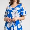 Roman Blue Curve Floral Print Cold Shoulder Top 2 Roman Blue Curve Floral Print Cold Shoulder Top -Roman Sales Shop unnamed file 8047