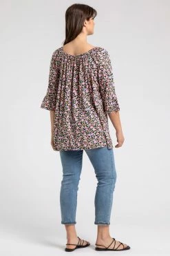 Roman Pink Curve Spot Print Pleat Front Top 11 Roman Pink Curve Spot Print Pleat Front Top -Roman Sales Shop unnamed file 8055