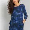 Roman Midnight Blue Abstract Print Pocket Tunic Top 2 Roman Midnight Blue Abstract Print Pocket Tunic Top -Roman Sales Shop unnamed file 8065