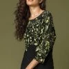 Roman Green Floral Border Print Jersey Top 2 Roman Green Floral Border Print Jersey Top -Roman Sales Shop unnamed file 8072