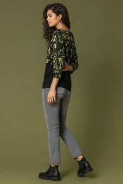 Roman Green Floral Border Print Jersey Top 9 Roman Green Floral Border Print Jersey Top -Roman Sales Shop unnamed file 8074