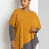 Roman Yellow Curve Colourblock Asymmetric Snood Top 1 Roman Yellow Curve Colourblock Asymmetric Snood Top -Roman Sales Shop unnamed file 8077