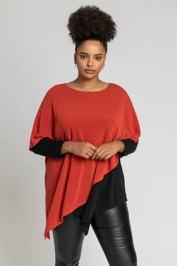 Roman Yellow Curve Colourblock Asymmetric Snood Top 6 Roman Yellow Curve Colourblock Asymmetric Snood Top - Image 4