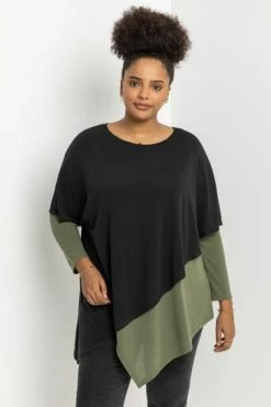 Roman Yellow Curve Colourblock Asymmetric Snood Top 13 Roman Yellow Curve Colourblock Asymmetric Snood Top -Roman Sales Shop unnamed file 8081