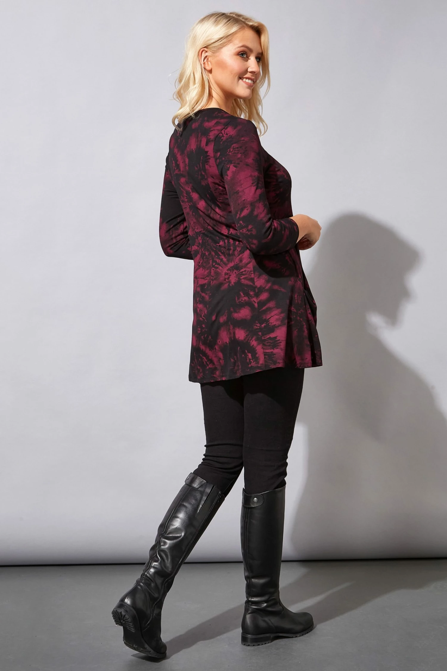 Roman Burgundy Originals Tie Dye Pocket Detail Swing Top 5 Roman Burgundy Originals Tie Dye Pocket Detail Swing Top - Image 3