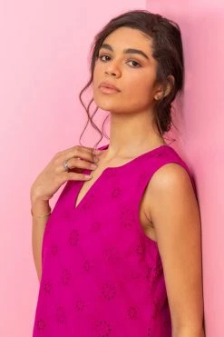 Roman Pink Broderie Detail Sleeveless Shift Dress 11 Roman Pink Broderie Detail Sleeveless Shift Dress -Roman Sales Shop unnamed file 809