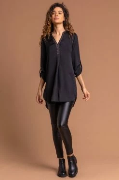 Roman Purple Diamante Embellished Tunic Top -Roman Sales Shop unnamed file 8099