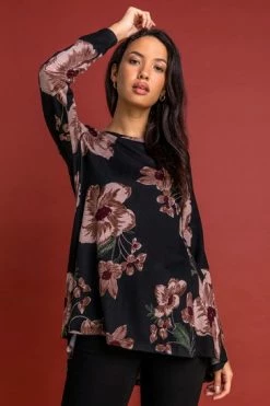 Roman Pink Floral Print Swing Tunic 11 Roman Pink Floral Print Swing Tunic -Roman Sales Shop unnamed file 8110