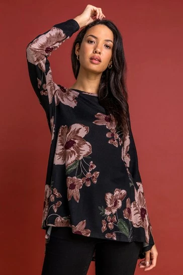 Roman Pink Floral Print Swing Tunic 7 Roman Pink Floral Print Swing Tunic - Image 5