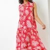 Roman Red Ditsy Floral Print Frill Detail Maxi Dress 2 Roman Red Ditsy Floral Print Frill Detail Maxi Dress -Roman Sales Shop unnamed file 812