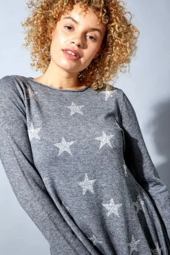 Roman Grey Star Print Knitted Tunic With Tassel Scarf 12 Roman Grey Star Print Knitted Tunic With Tassel Scarf -Roman Sales Shop unnamed file 8120