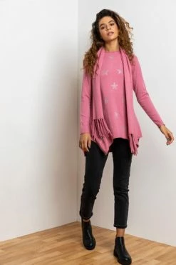 Roman Grey Star Print Knitted Tunic With Tassel Scarf 14 Roman Grey Star Print Knitted Tunic With Tassel Scarf -Roman Sales Shop unnamed file 8122