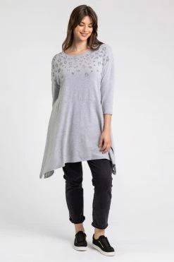 Roman Grey Curve Animal Print Embellished Detail Top 10 Roman Grey Curve Animal Print Embellished Detail Top -Roman Sales Shop unnamed file 8130