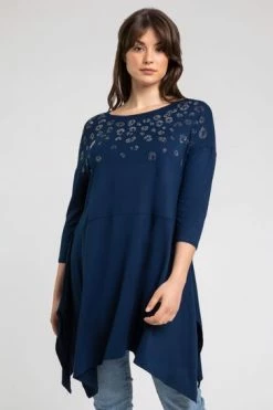 Roman Grey Curve Animal Print Embellished Detail Top 13 Roman Grey Curve Animal Print Embellished Detail Top -Roman Sales Shop unnamed file 8133