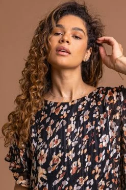 Roman Orange Abstract Animal Print Shimmer Top -Roman Sales Shop unnamed file 8137