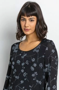Roman Black/Grey Shimmer Floral Print Top 13 Roman Black/Grey Shimmer Floral Print Top -Roman Sales Shop unnamed file 8148