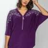 Roman Purple Animal Hotfix Embellished Zip Top 2 Roman Purple Animal Hotfix Embellished Zip Top -Roman Sales Shop unnamed file 8164