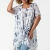 Roman Blue Curve Floral Print Crinkle Tunic Top 2 Roman Blue Curve Floral Print Crinkle Tunic Top -Roman Sales Shop unnamed file 8180