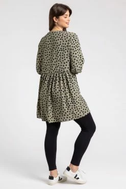 Roman Green Curve Spot Print Button Through Tunic 9 Roman Green Curve Spot Print Button Through Tunic -Roman Sales Shop unnamed file 8192