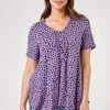 Roman Purple Curve Spot Print Hanky Hem Tunic Top 1 Roman Purple Curve Spot Print Hanky Hem Tunic Top -Roman Sales Shop unnamed file 8195