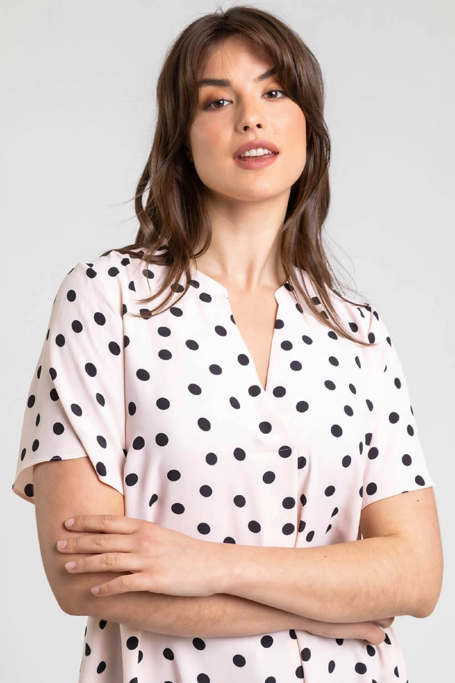 Roman Black Curve Spot Print Tunic Top 7 Roman Black Curve Spot Print Tunic Top - Image 5