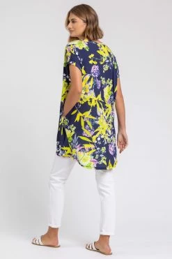 Roman Yellow Floral Print Pocket Tunic Top 9 Roman Yellow Floral Print Pocket Tunic Top -Roman Sales Shop unnamed file 8208
