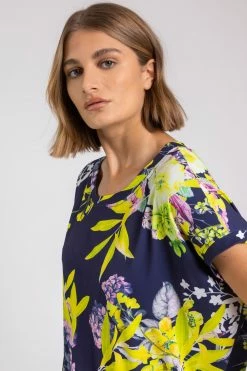 Roman Yellow Floral Print Pocket Tunic Top 10 Roman Yellow Floral Print Pocket Tunic Top -Roman Sales Shop unnamed file 8209