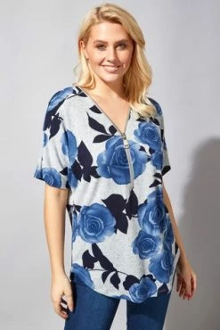 Roman Navy Zip Front Top -Roman Sales Shop unnamed file 8221