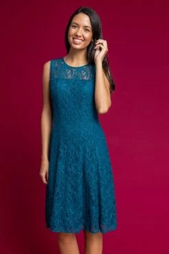 Roman Pink Glitter Lace Fit & Flare Dress 16 Roman Pink Glitter Lace Fit & Flare Dress -Roman Sales Shop unnamed file 823