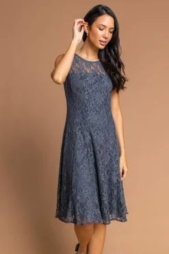 Roman Pink Glitter Lace Fit & Flare Dress 18 Roman Pink Glitter Lace Fit & Flare Dress -Roman Sales Shop unnamed file 825