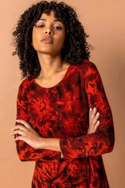 Roman Orange Tie Dye Pocket Swing Top -Roman Sales Shop unnamed file 8285