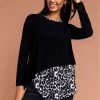 Roman Black Animal Print Contrast Hanky Hem Tunic 1 Roman Black Animal Print Contrast Hanky Hem Tunic -Roman Sales Shop unnamed file 8304