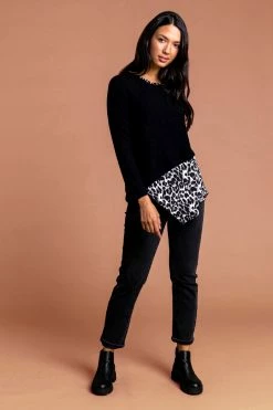 Roman Black Animal Print Contrast Hanky Hem Tunic 9 Roman Black Animal Print Contrast Hanky Hem Tunic -Roman Sales Shop unnamed file 8306