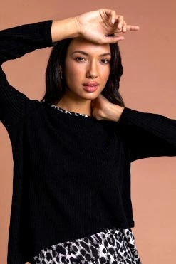 Roman Black Animal Print Contrast Hanky Hem Tunic 10 Roman Black Animal Print Contrast Hanky Hem Tunic -Roman Sales Shop unnamed file 8307