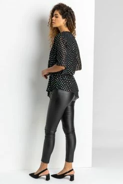 Roman Black Foil Spot Print Top And Necklace 9 Roman Black Foil Spot Print Top And Necklace -Roman Sales Shop unnamed file 8311