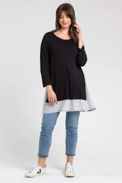 Roman Black Curve Ditsy Floral Chiffon Dipped Hem Top 10 Roman Black Curve Ditsy Floral Chiffon Dipped Hem Top -Roman Sales Shop unnamed file 8348