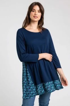 Roman Black Curve Ditsy Floral Chiffon Dipped Hem Top 13 Roman Black Curve Ditsy Floral Chiffon Dipped Hem Top -Roman Sales Shop unnamed file 8351