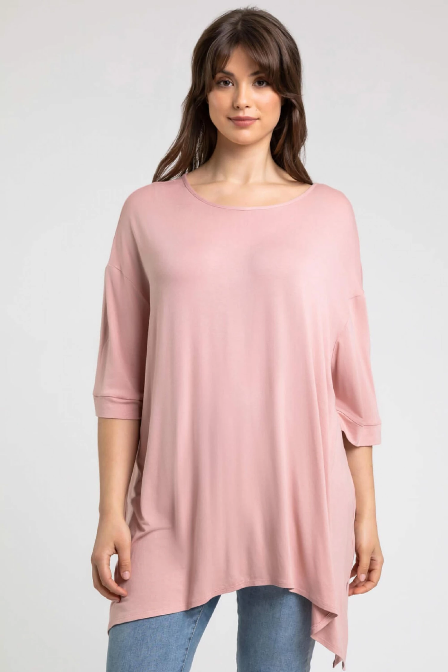 Roman Pink Curve Plain Hanky Hem Top 5 Roman Pink Curve Plain Hanky Hem Top - Image 3