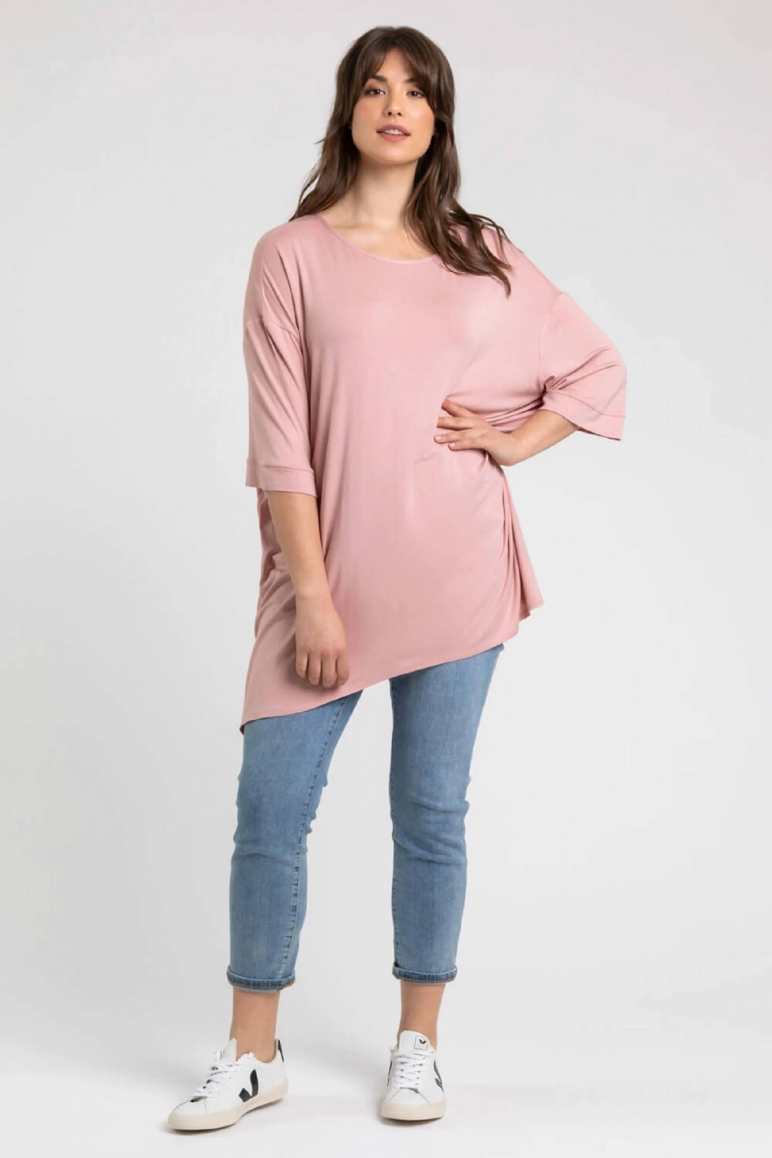 Roman Pink Curve Plain Hanky Hem Top 7 Roman Pink Curve Plain Hanky Hem Top - Image 5