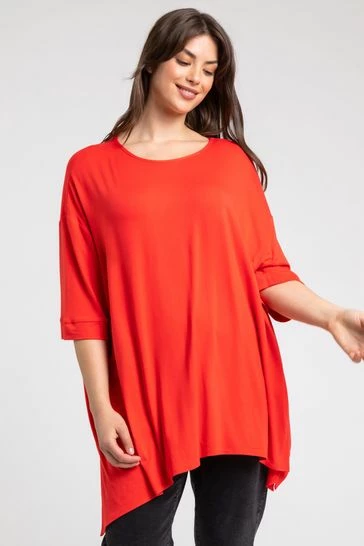 Roman Pink Curve Plain Hanky Hem Top 9 Roman Pink Curve Plain Hanky Hem Top - Image 7