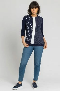 Roman Blue Contrast Spot Print Jersey Top 9 Roman Blue Contrast Spot Print Jersey Top -Roman Sales Shop unnamed file 8383
