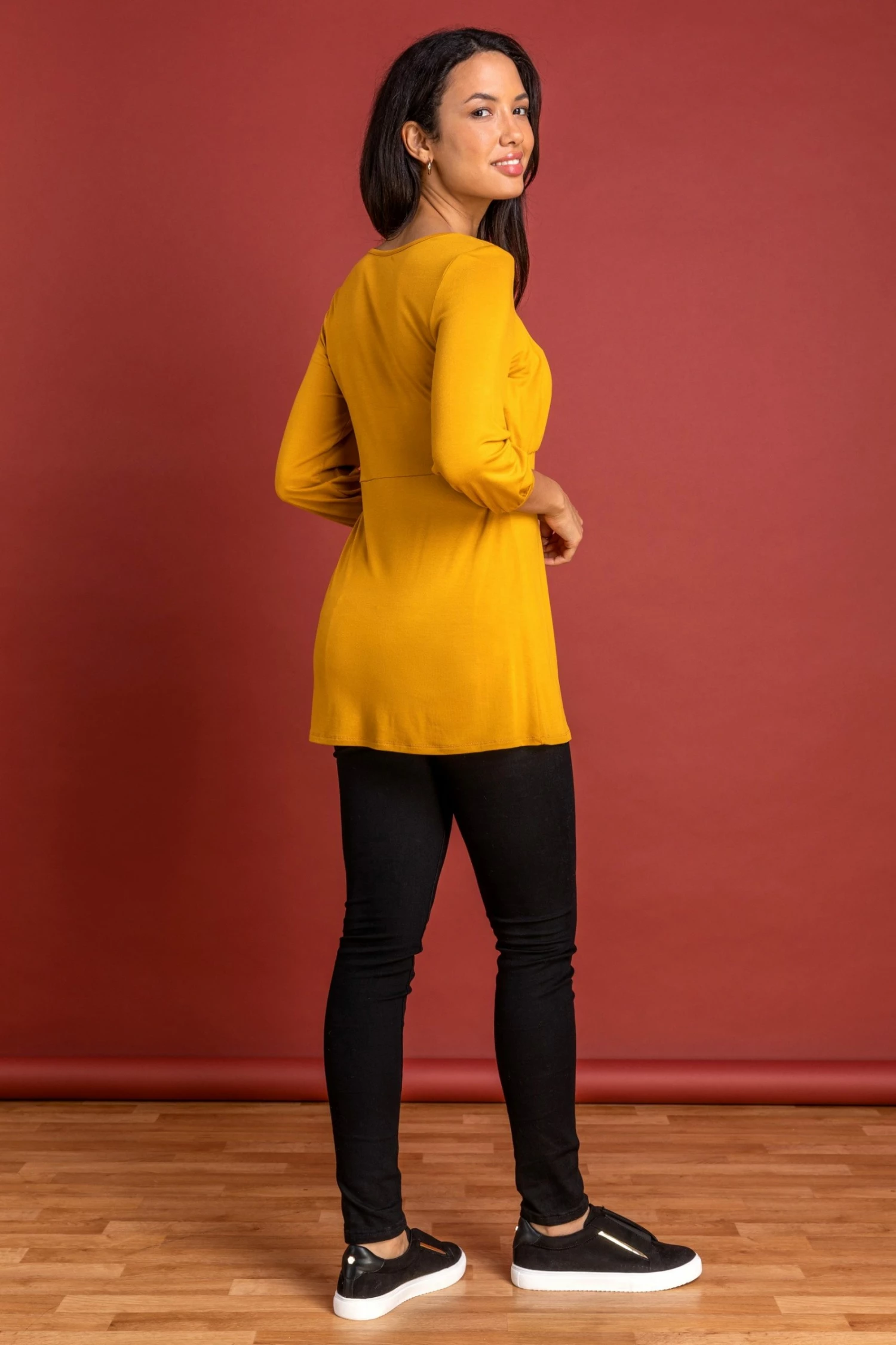 Roman Amber Gathered Front Detail Top 4 Roman Amber Gathered Front Detail Top - Image 2