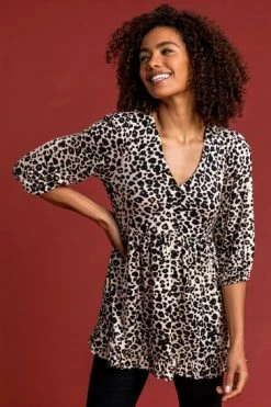 Roman Black Spot Printed Frill Trim Smock Top 13 Roman Black Spot Printed Frill Trim Smock Top -Roman Sales Shop unnamed file 8403