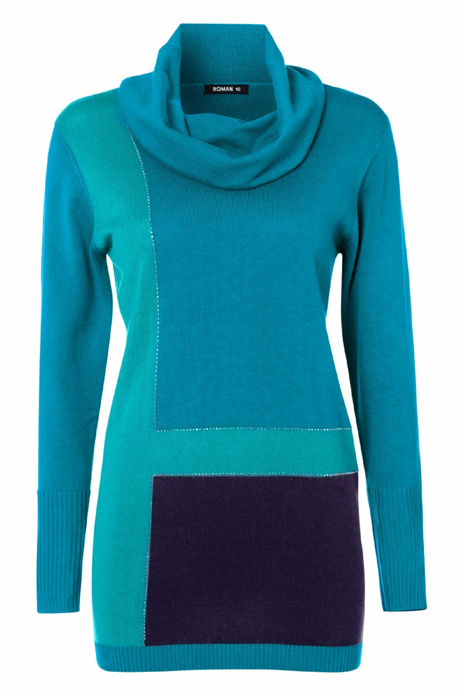 Roman Blue Colour Block Tunic 6 Roman Blue Colour Block Tunic - Image 4