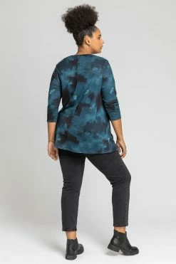 Roman Blue Curve Abstract Print Pocket Top 10 Roman Blue Curve Abstract Print Pocket Top -Roman Sales Shop unnamed file 8418