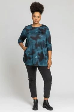 Roman Blue Curve Abstract Print Pocket Top 13 Roman Blue Curve Abstract Print Pocket Top -Roman Sales Shop unnamed file 8421