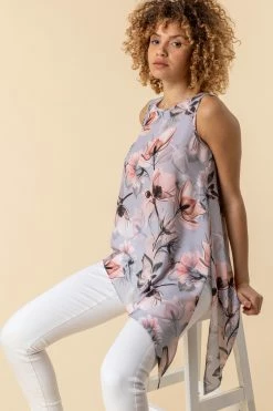 Roman Grey Floral Print Asymmetric Tunic Top 10 Roman Grey Floral Print Asymmetric Tunic Top -Roman Sales Shop unnamed file 8430