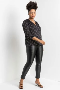 Roman Black Curve Glitter Sparkle Tunic Top -Roman Sales Shop unnamed file 8434