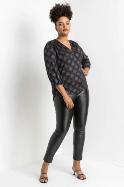 Roman Black Curve Glitter Sparkle Tunic Top -Roman Sales Shop unnamed file 8435